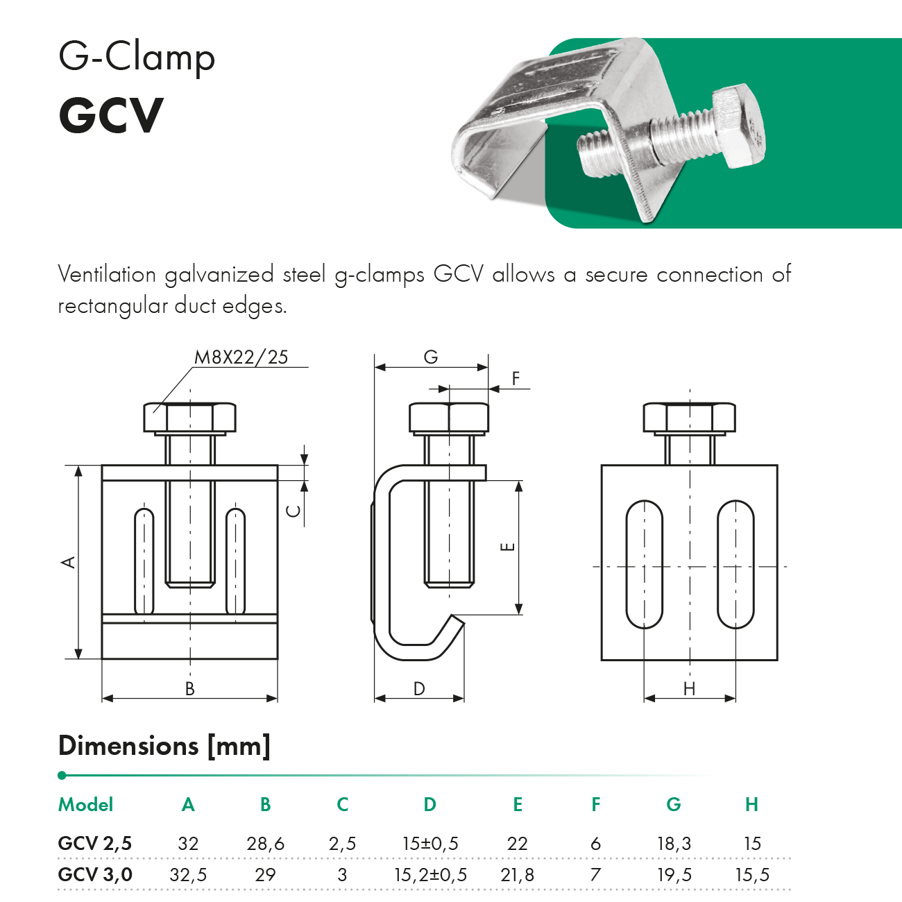 G-clamp_GCV_HAVACO catalogue card