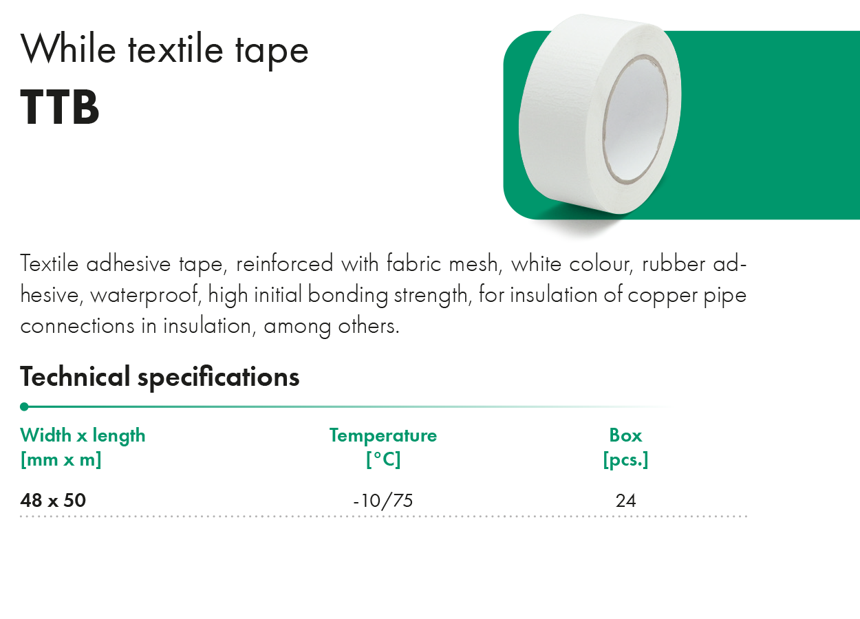 While textile tape TTB HAVACO catalogue card