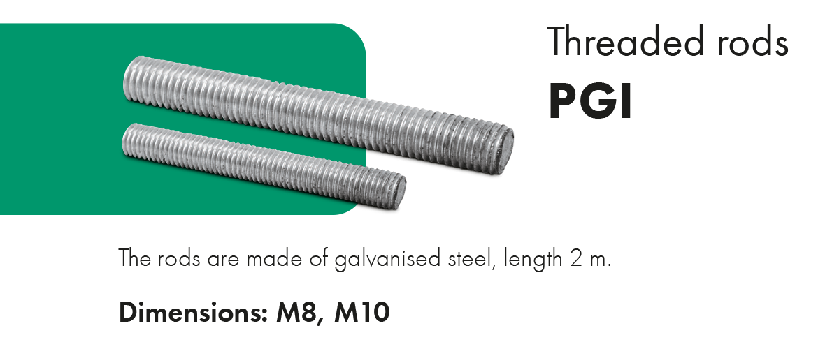 Threaded rod PGI havaco catalogue card